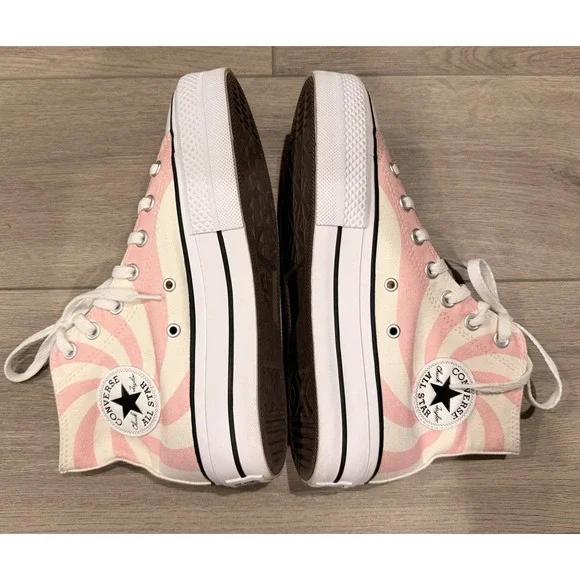 Converse Chuck Taylor Lift Platform Hi Sneakers Pink Candy Canvas Women A10008C - Picture 4 of 8